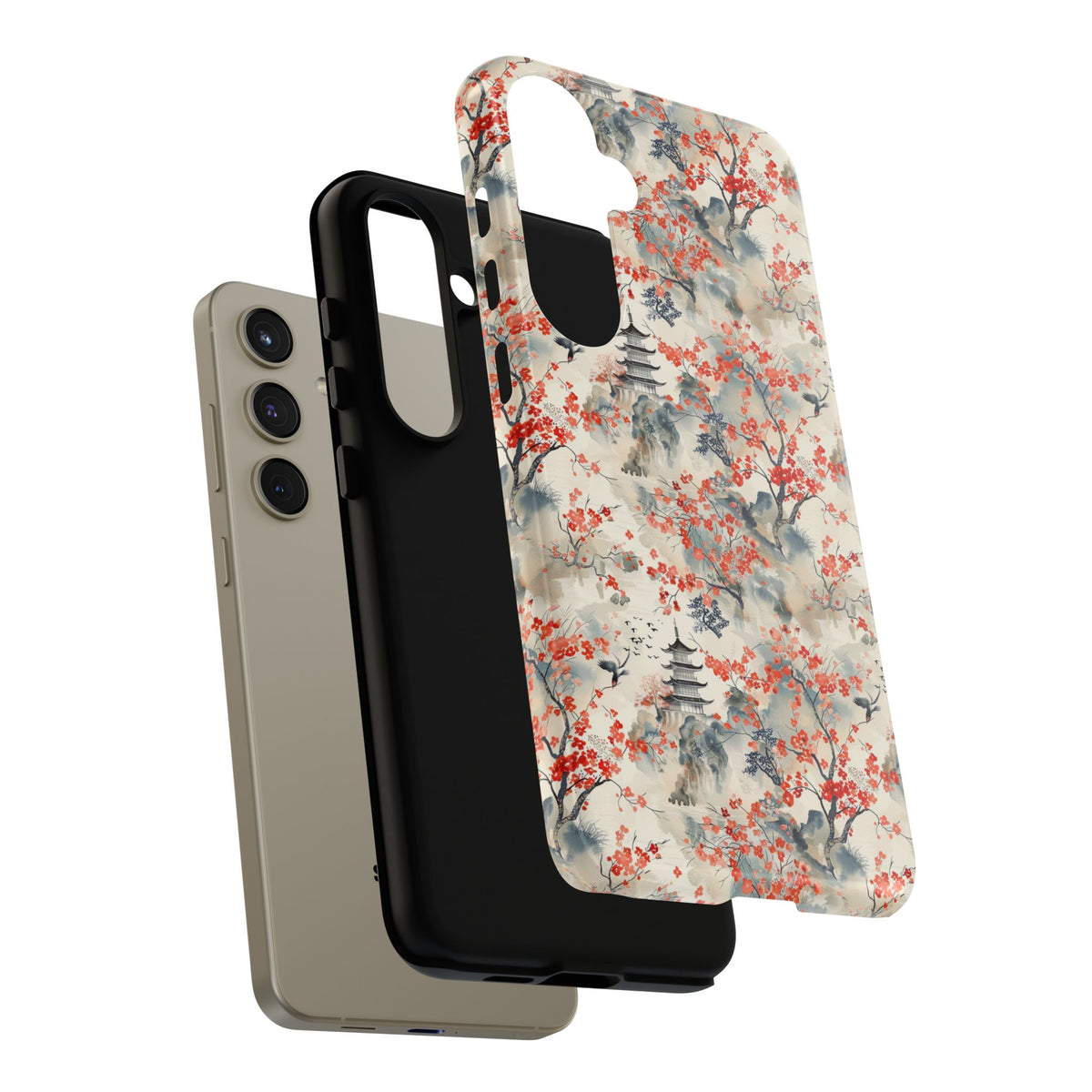 Japanese Style Pattern Phone Case - Elegant & Protective Cover