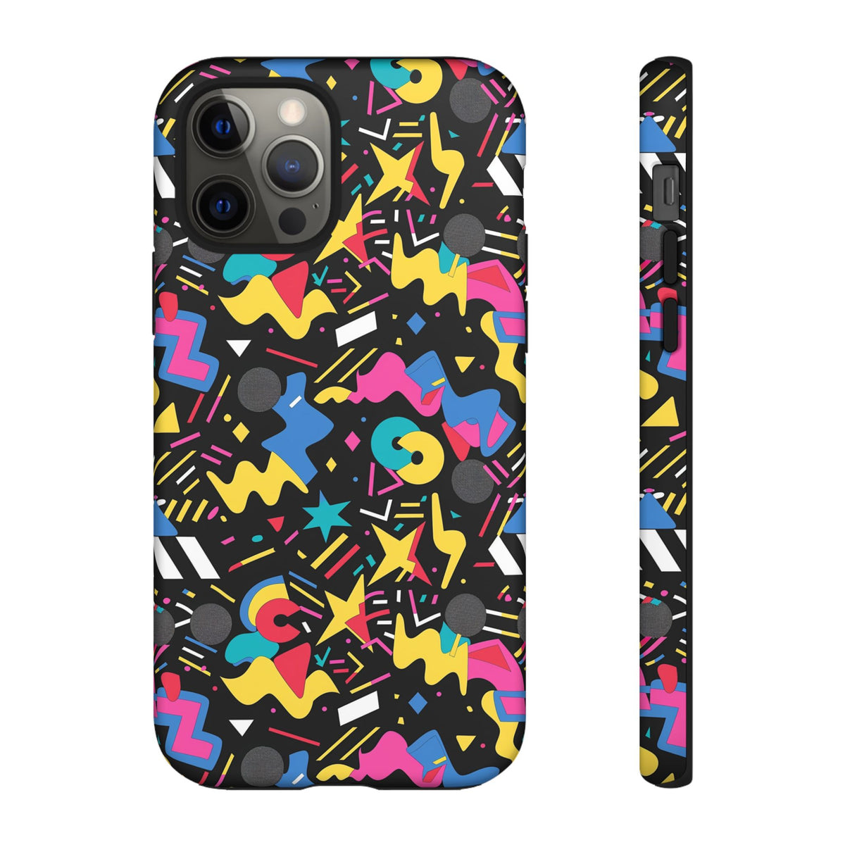 90s Themed Seamless Pattern Phone Case – Embrace Retro Style and Protection 256