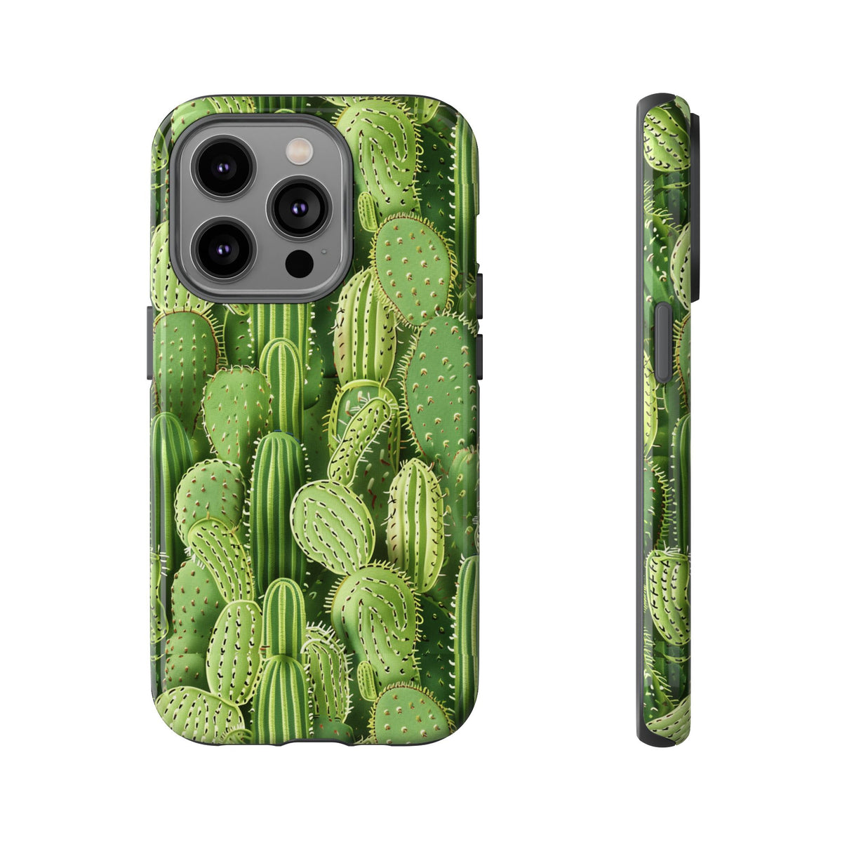 Cactus Embroidery Phone Case – Elegant and Unique Handcrafted Cactus Design