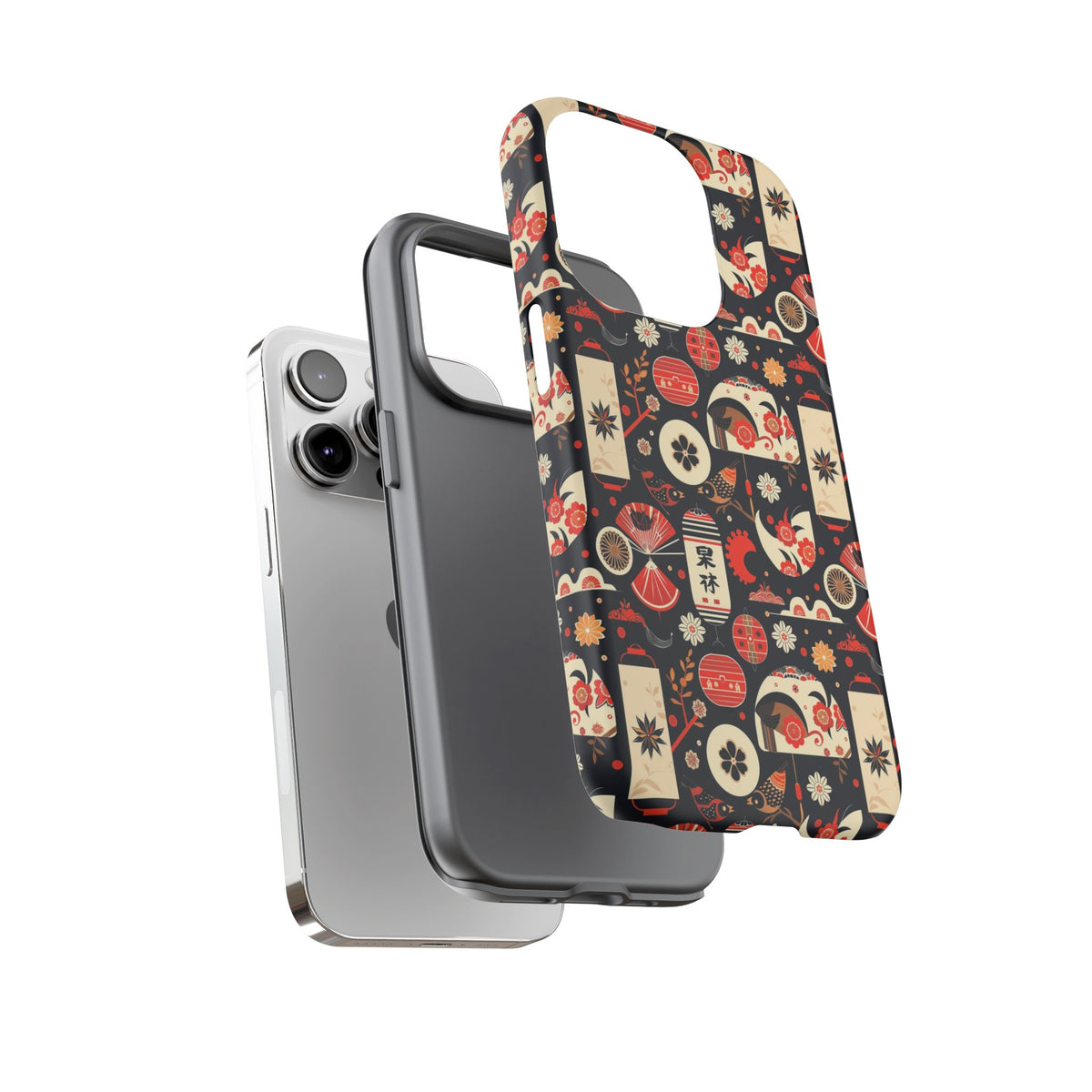 Japanese Pattern Phone Case – Elegant & Timeless Design for Your Phone 069