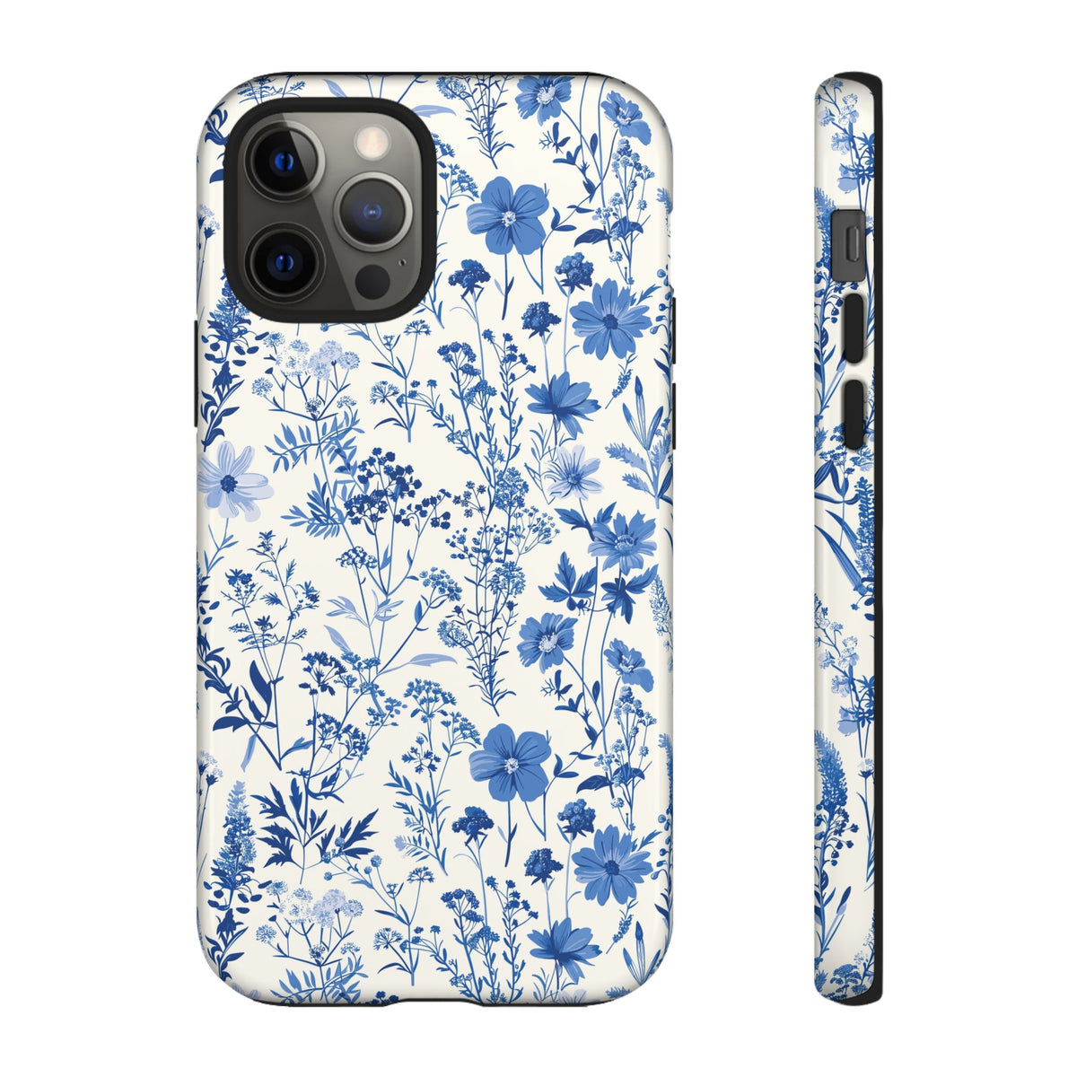 Blue French Toile Phone Case – Timeless Elegance and Classic Style