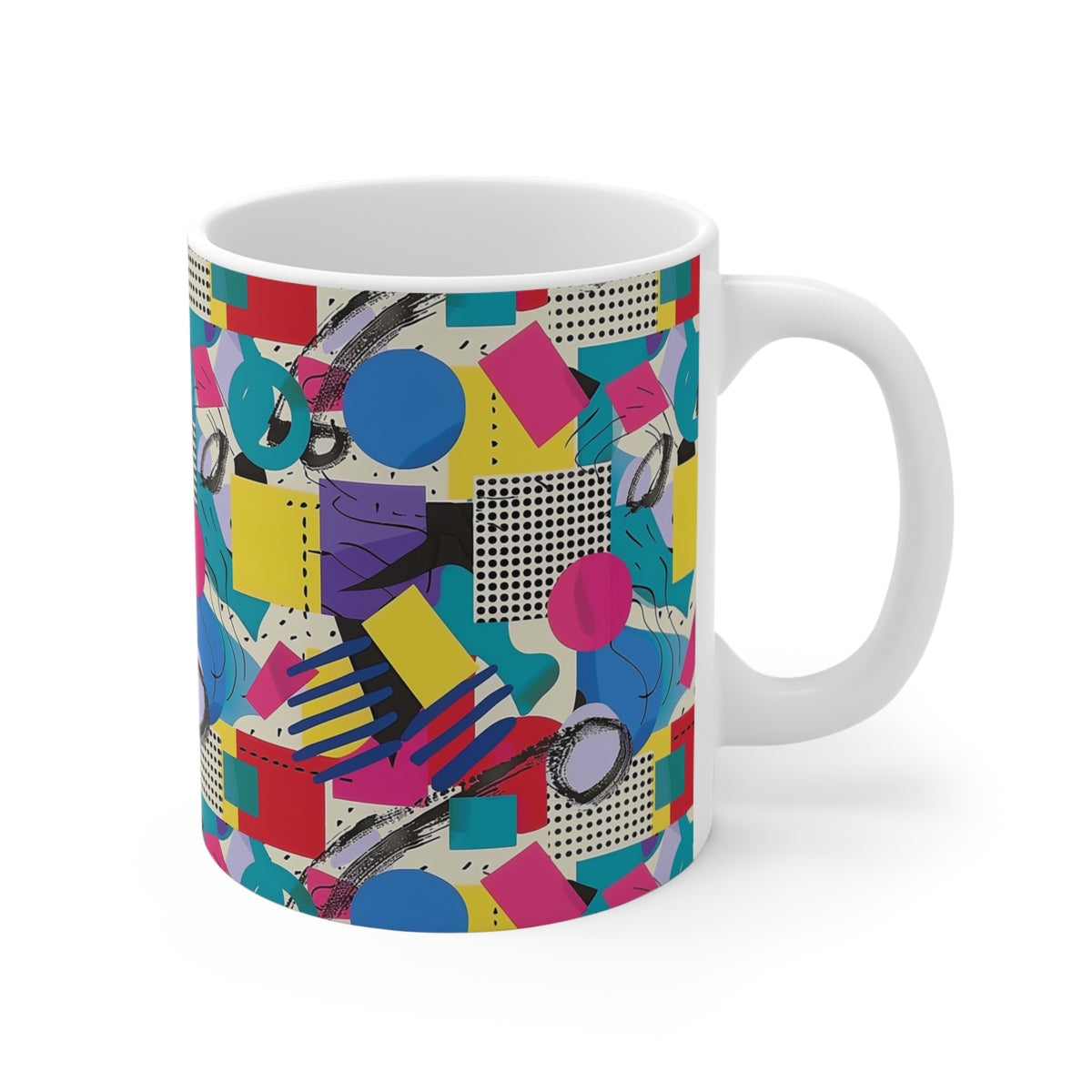 90s Retro Coffee Mug - Full Wrap Design 516