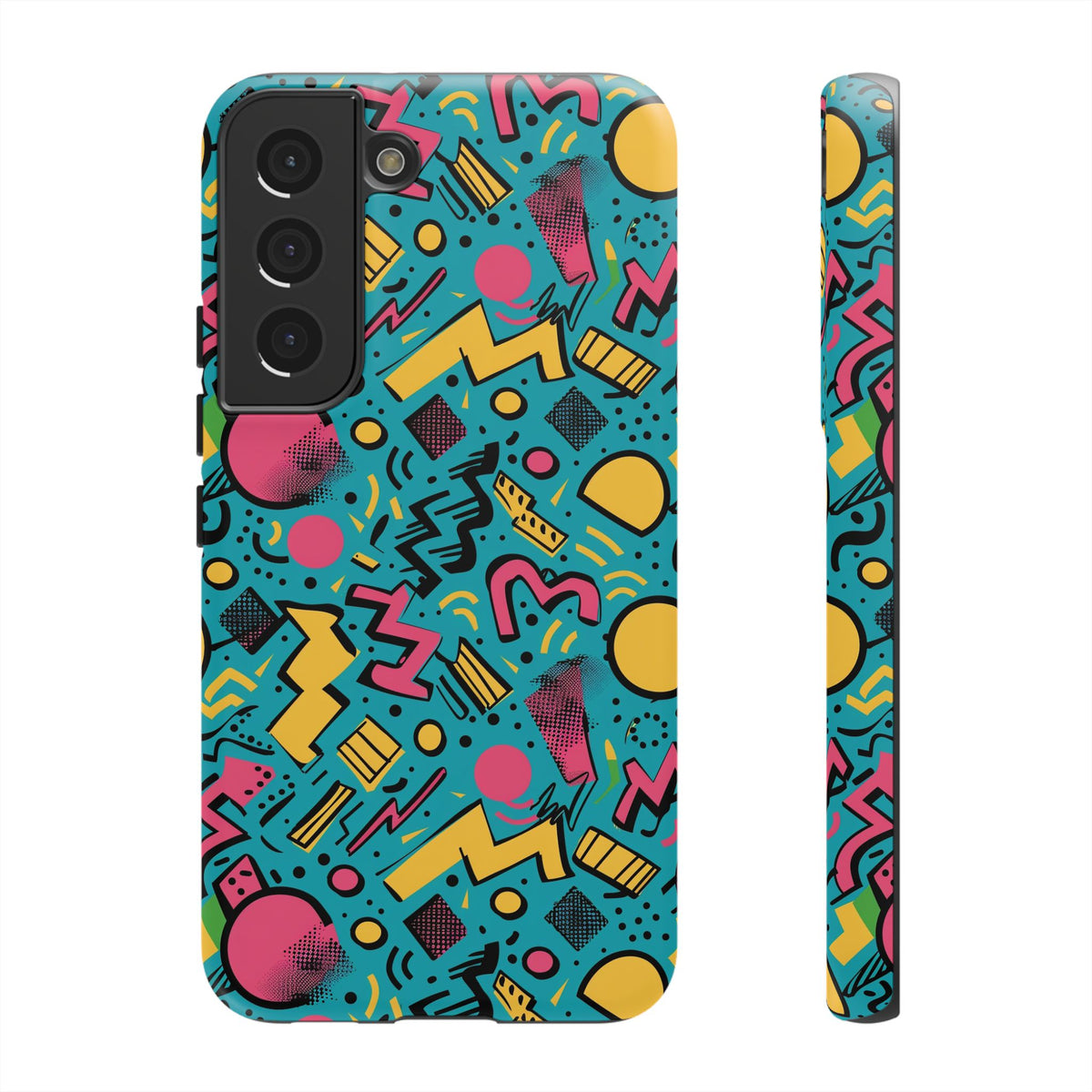 90s Themed Seamless Pattern Phone Case – Embrace Retro Style and Protection 253