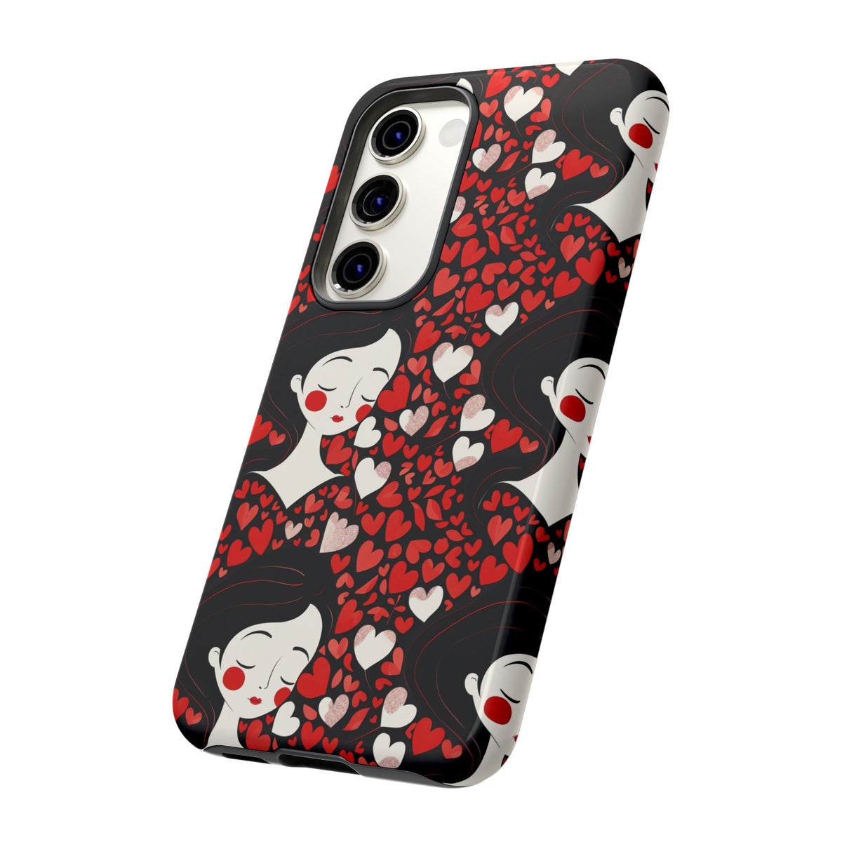 Heart Pattern Phone Case – Stylish & Loving Design for Your Device 232