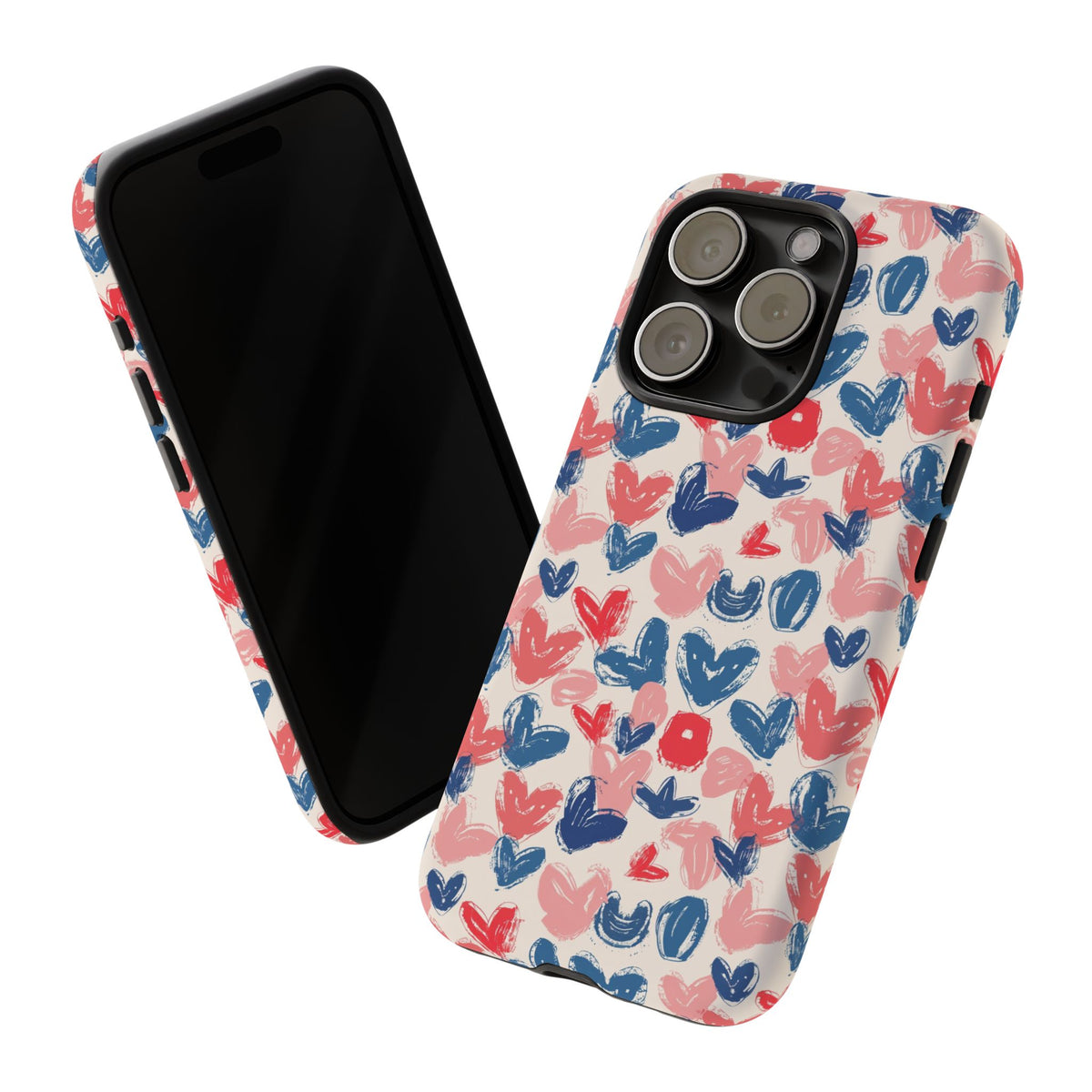 Heart Pattern Phone Case – Stylish & Loving Design for Your Device 354