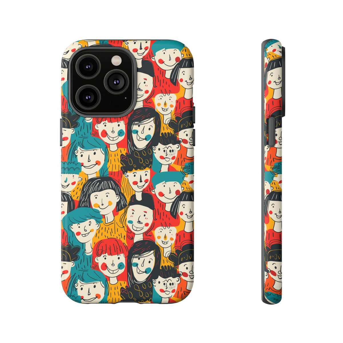 Happy Faces Phone Case – Joyful and Cheerful Design for a Bright Look 3