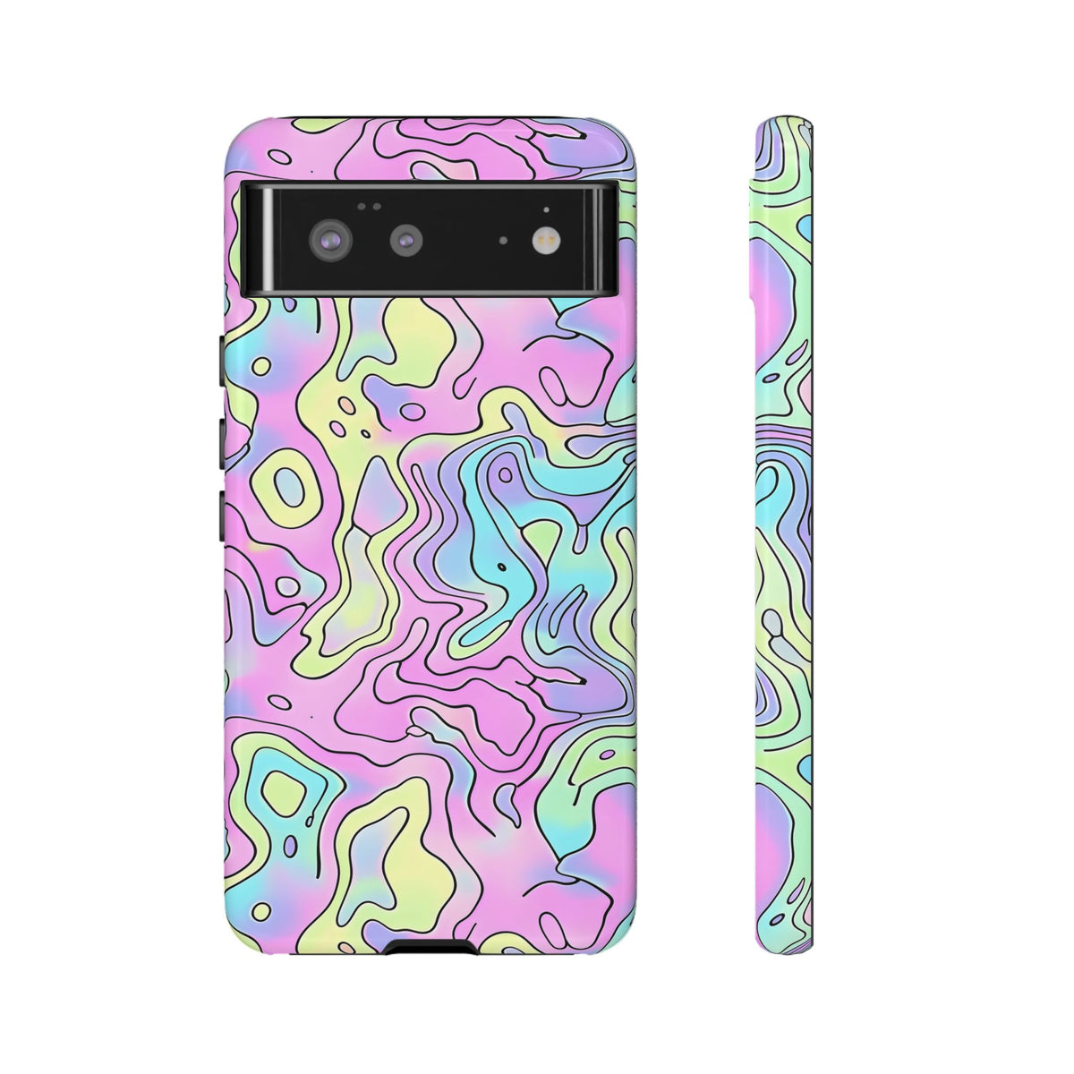 Abstract Pastel Waves and Wavy Lines Phone Case – Elegant and Modern Phone Cover 2