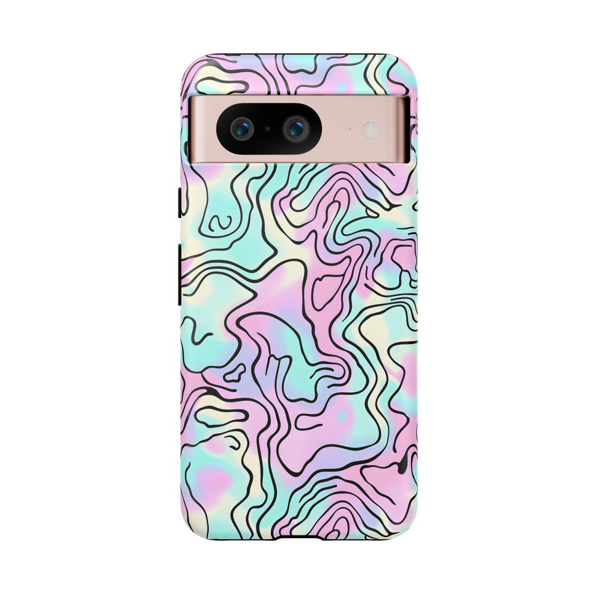 Abstract Pastel Waves and Wavy Lines Phone Case – Elegant and Modern Phone Cover