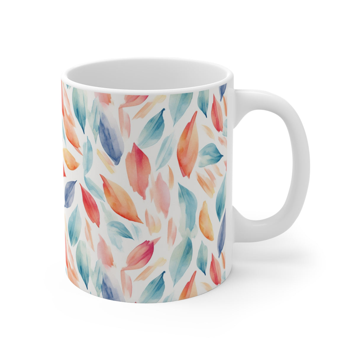 Various Watercolor Design All Over Coffee Mug – Unique Artistic Ceramic Coffee Cup 860