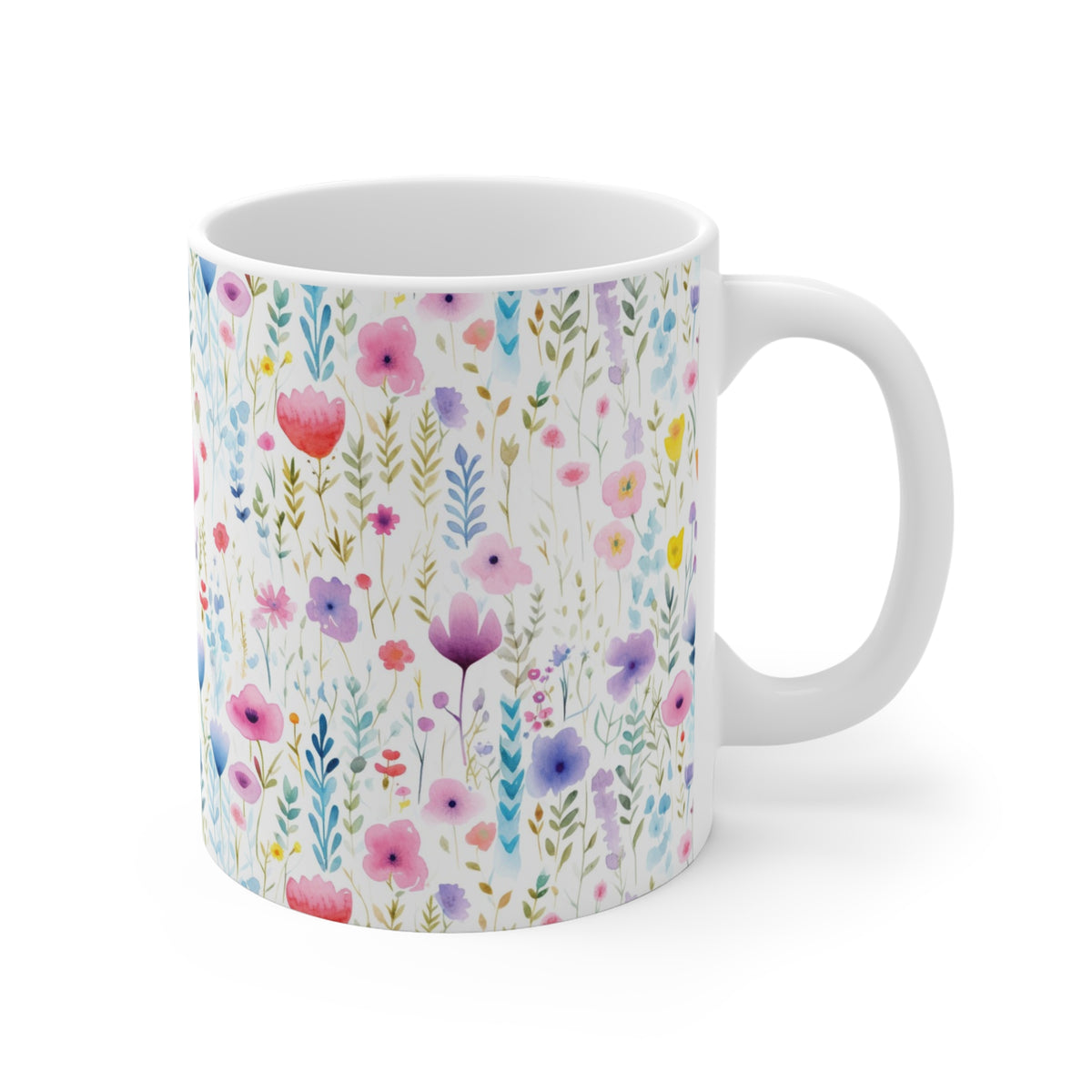 Various Watercolor Design All Over Coffee Mug – Unique Artistic Ceramic Coffee Cup 192