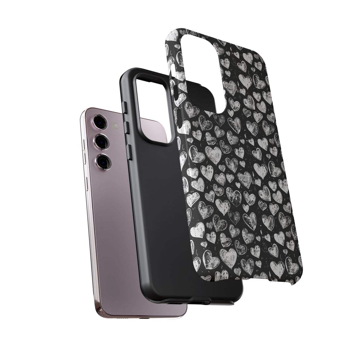 Heart Pattern Phone Case – Stylish & Loving Design for Your Device 815