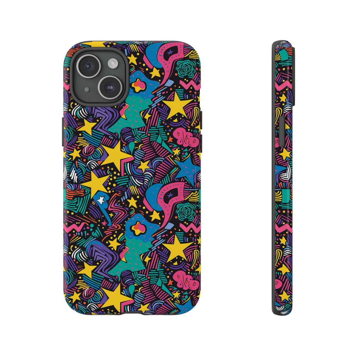 90s Themed Seamless Pattern Phone Case – Embrace Retro Style and Protection 227