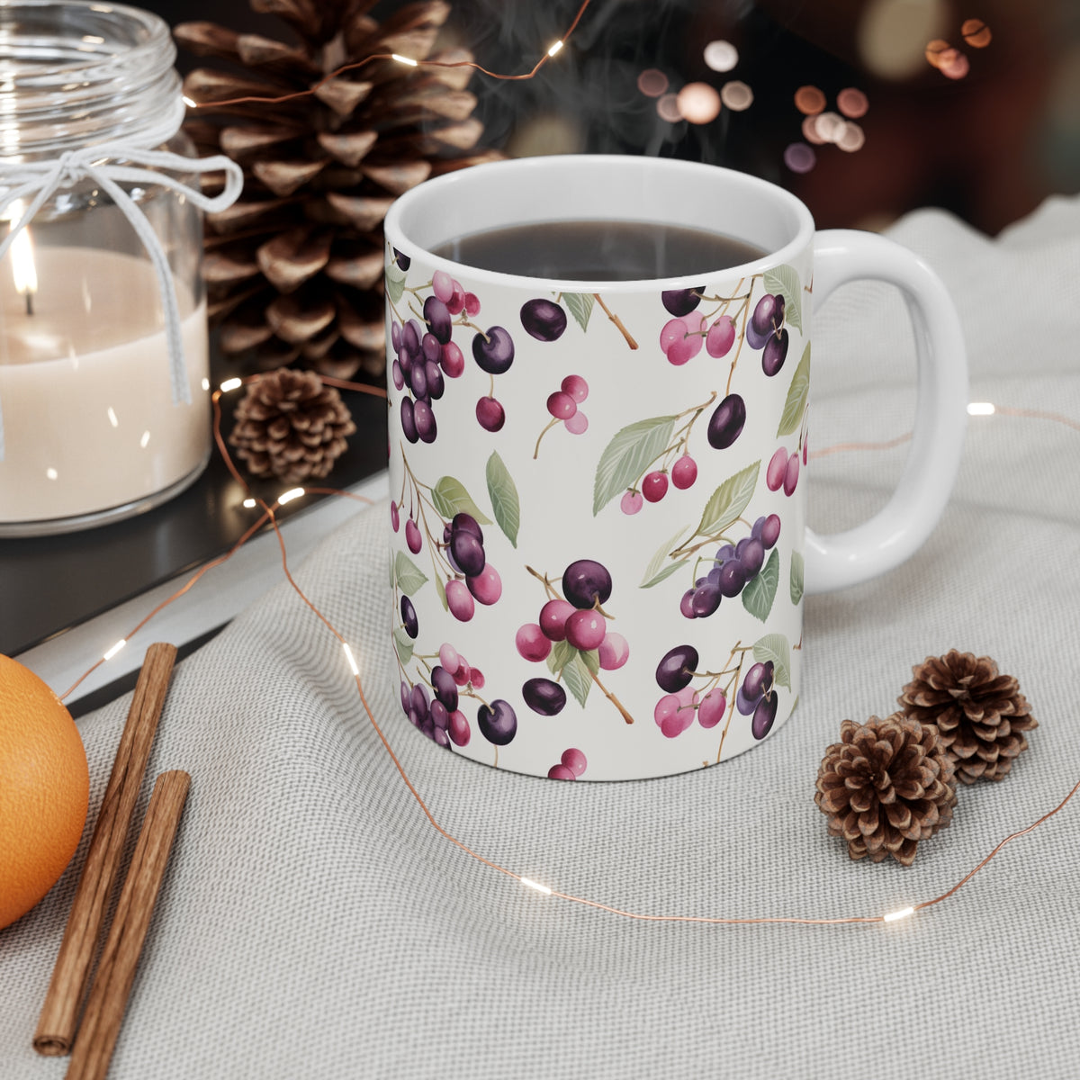 Various Watercolor Design All Over Coffee Mug – Unique Artistic Ceramic Coffee Cup 109