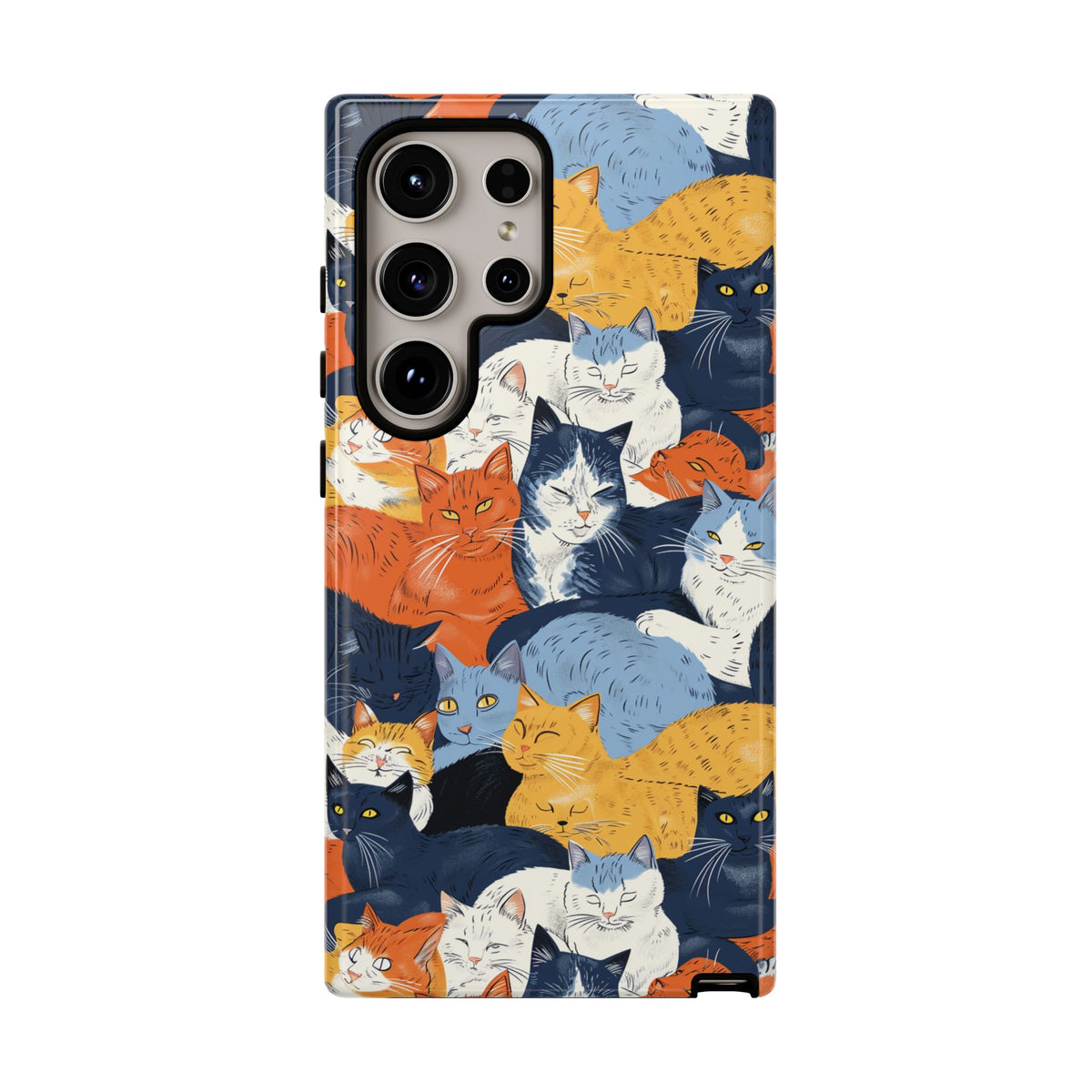 Seamless Cat Pattern Design Phone Case – Playful and Stylish Cat-Themed Phone Cover