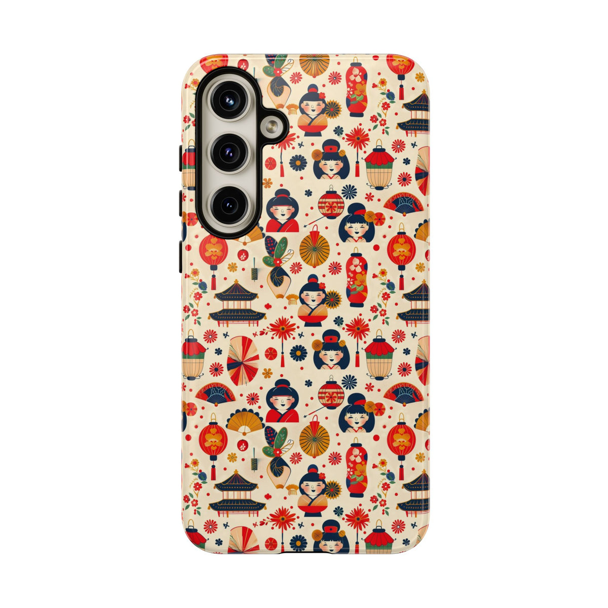 Japanese Pattern Phone Case – Elegant & Timeless Design for Your Phone 090