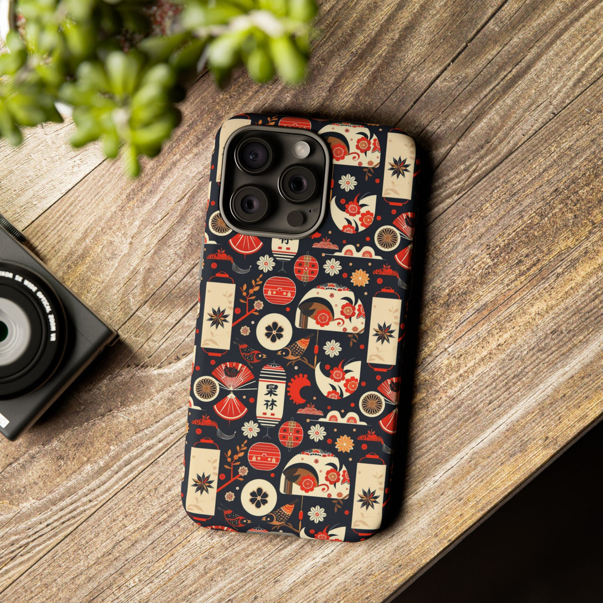 Japanese Pattern Phone Case – Elegant & Timeless Design for Your Phone 069