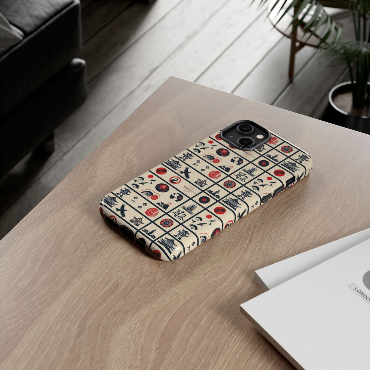 Japanese Pattern Phone Case – Elegant & Timeless Design for Your Phone 099