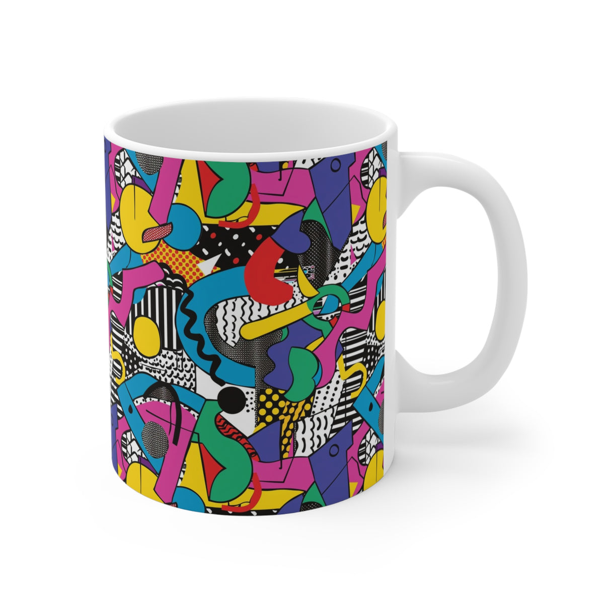 90s Retro Coffee Mug - Full Wrap Design 583