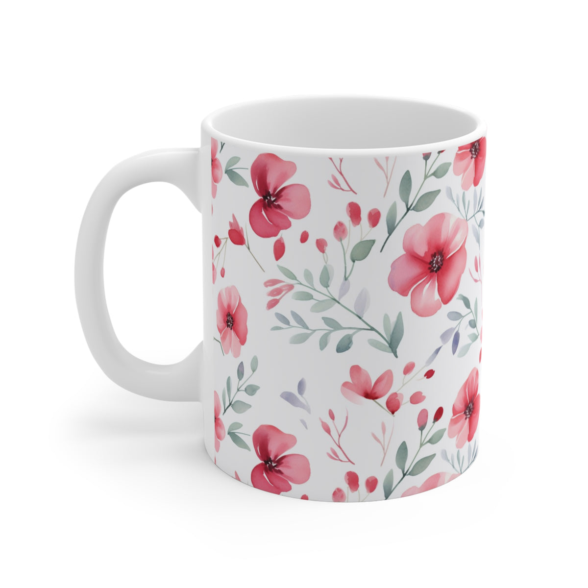 Various Watercolor Design All Over Coffee Mug – Unique Artistic Ceramic Coffee Cup 504