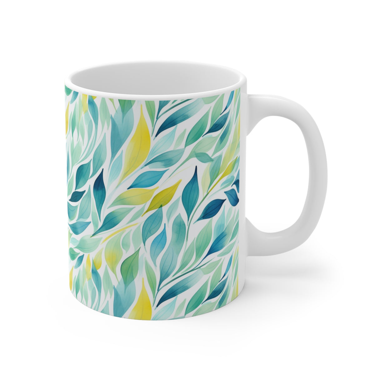 Various Watercolor Design All Over Coffee Mug – Unique Artistic Ceramic Coffee Cup 86