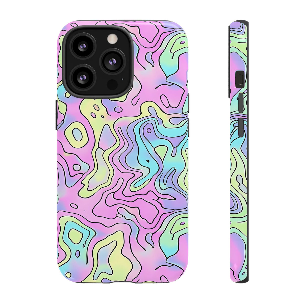 Abstract Pastel Waves and Wavy Lines Phone Case – Elegant and Modern Phone Cover 2