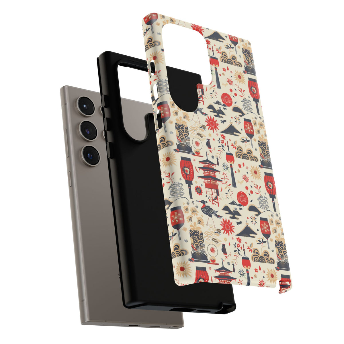 Japanese Pattern Phone Case – Elegant & Timeless Design for Your Phone 024