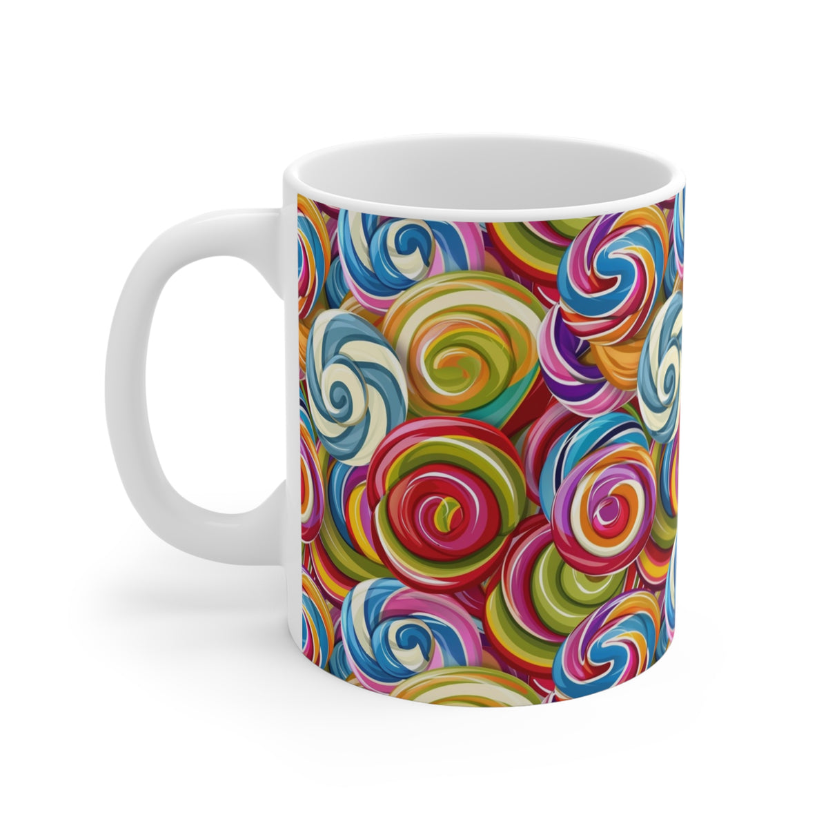 Colorful All-Over Candy Theme Coffee Mug Fun Ceramic Drinkware 074