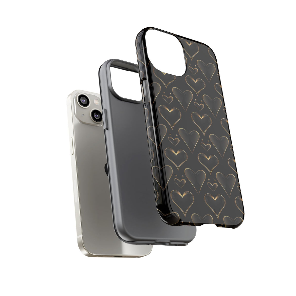 Heart Pattern Phone Case – Stylish & Loving Design for Your Device 362