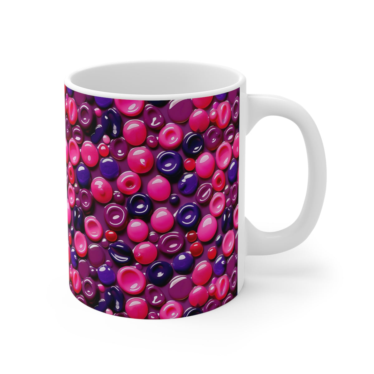 Colorful All-Over Candy Theme Coffee Mug Fun Ceramic Drinkware 043