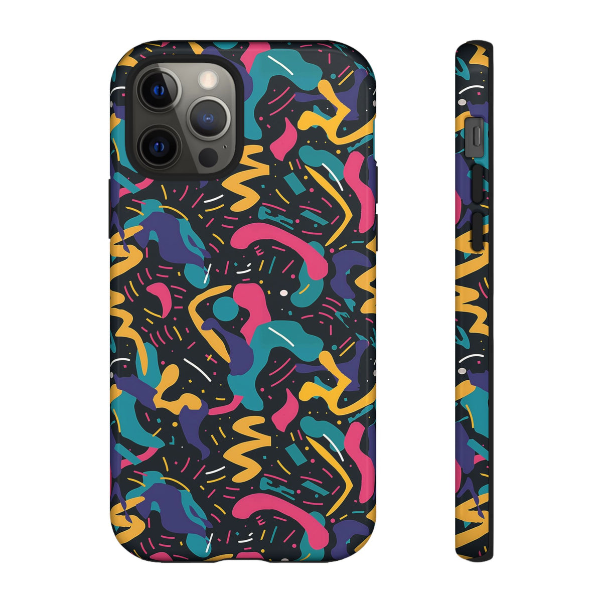 90s Themed Seamless Pattern Phone Case – Embrace Retro Style and Protection 235