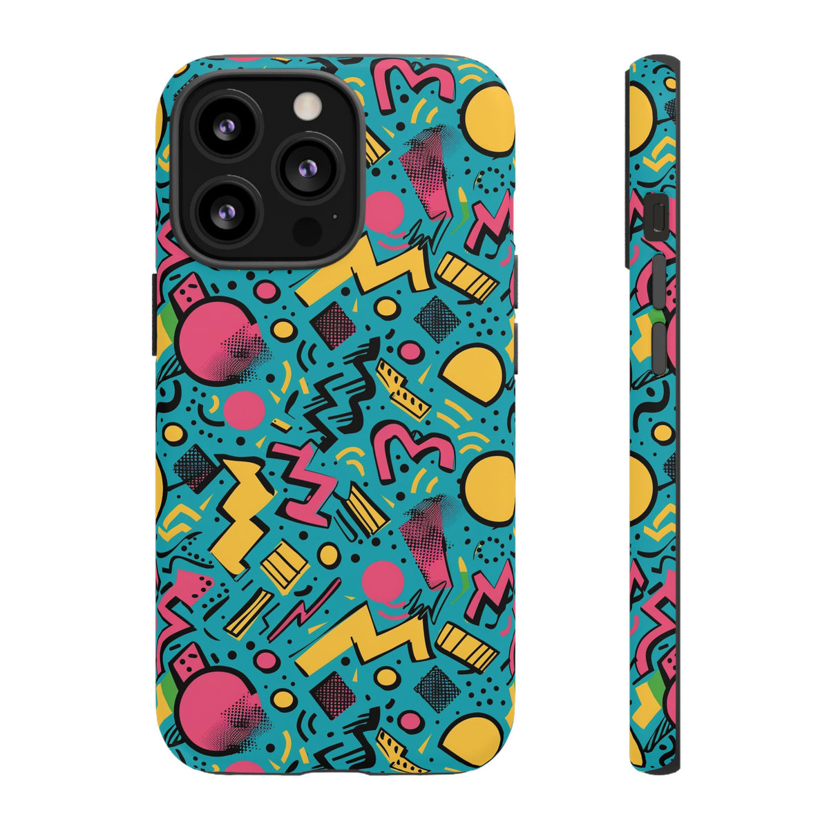 90s Themed Seamless Pattern Phone Case – Embrace Retro Style and Protection 253