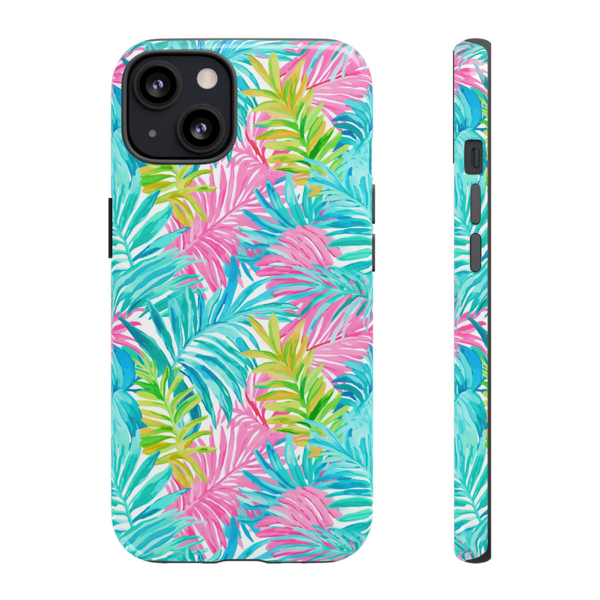 Vibrant Summer Leaves Phone Case – Colorful & Durable Summer Design