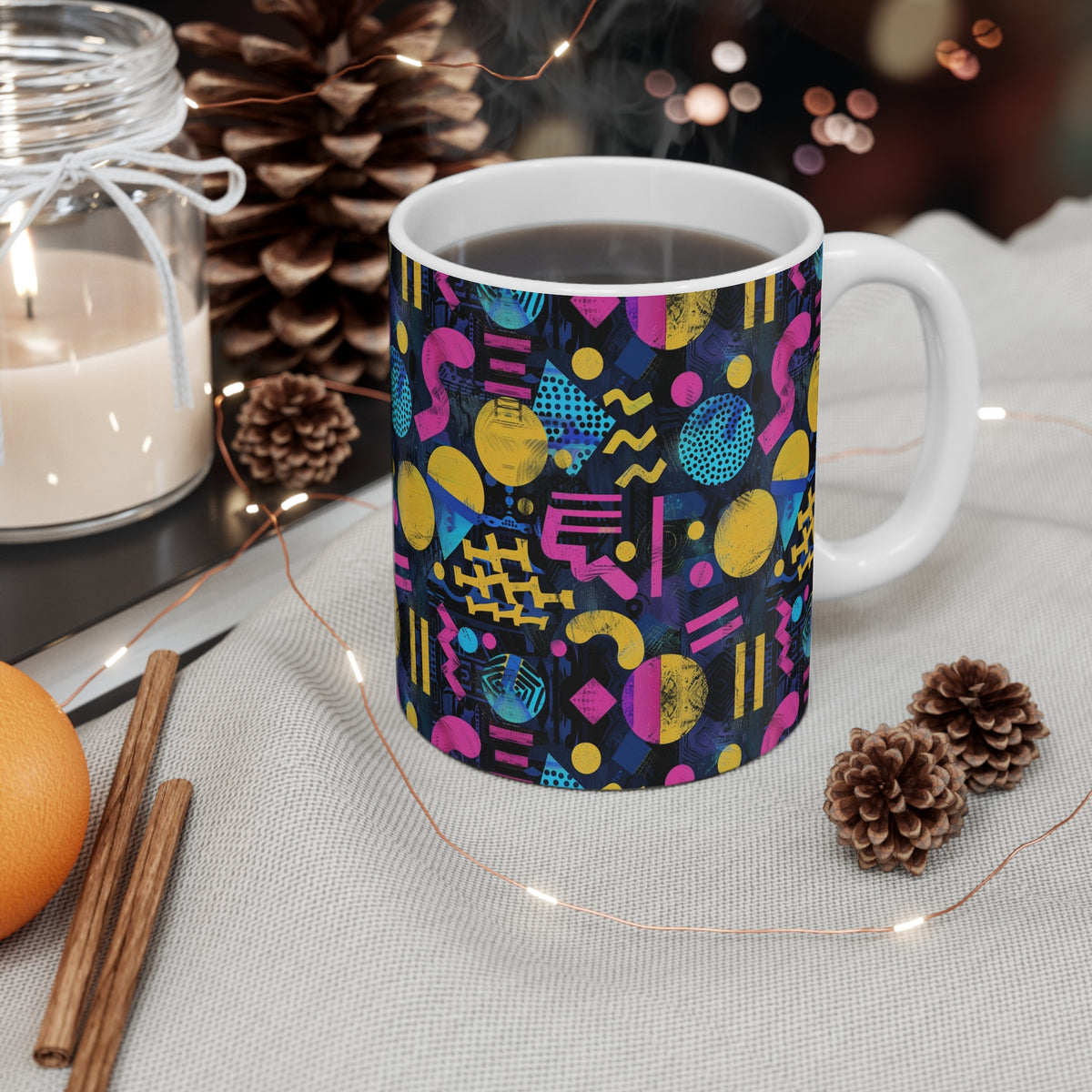 90s Retro Coffee Mug - Full Wrap Design 371