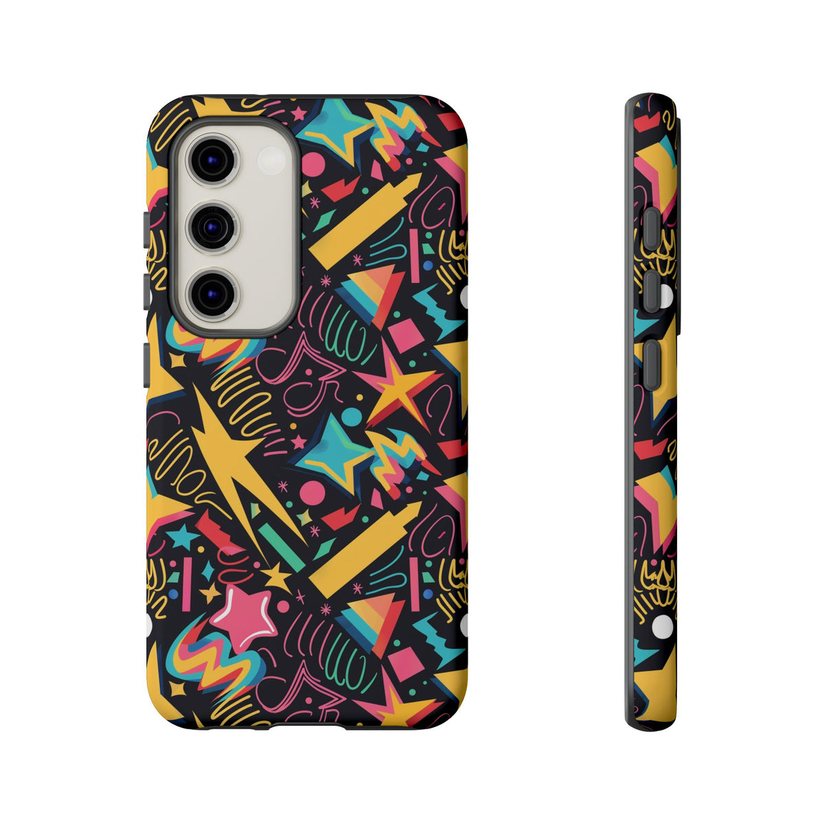 90s Themed Seamless Pattern Phone Case – Embrace Retro Style and Protection 232