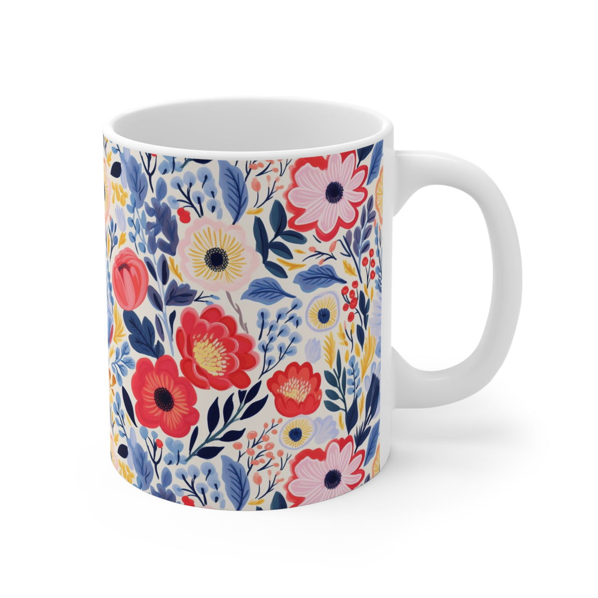 Various Watercolor Design All Over Coffee Mug – Unique Artistic Ceramic Coffee Cup 254