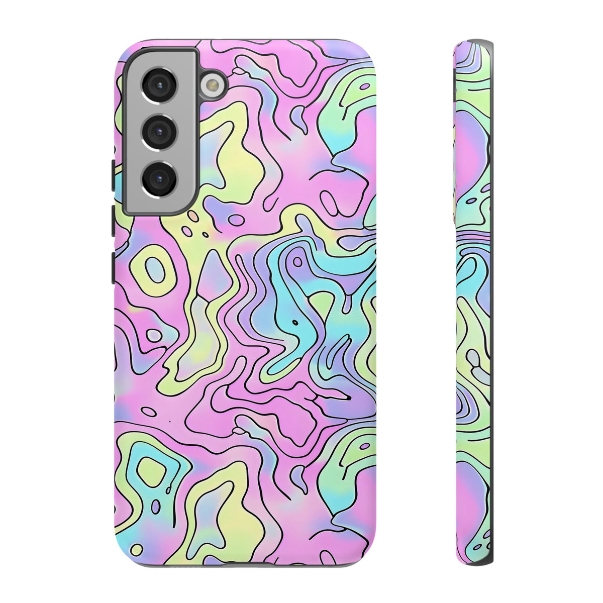 Abstract Pastel Waves and Wavy Lines Phone Case – Elegant and Modern Phone Cover 2