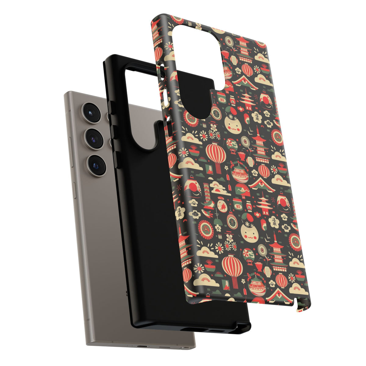 Japanese Pattern Phone Case – Elegant & Timeless Design for Your Phone 032