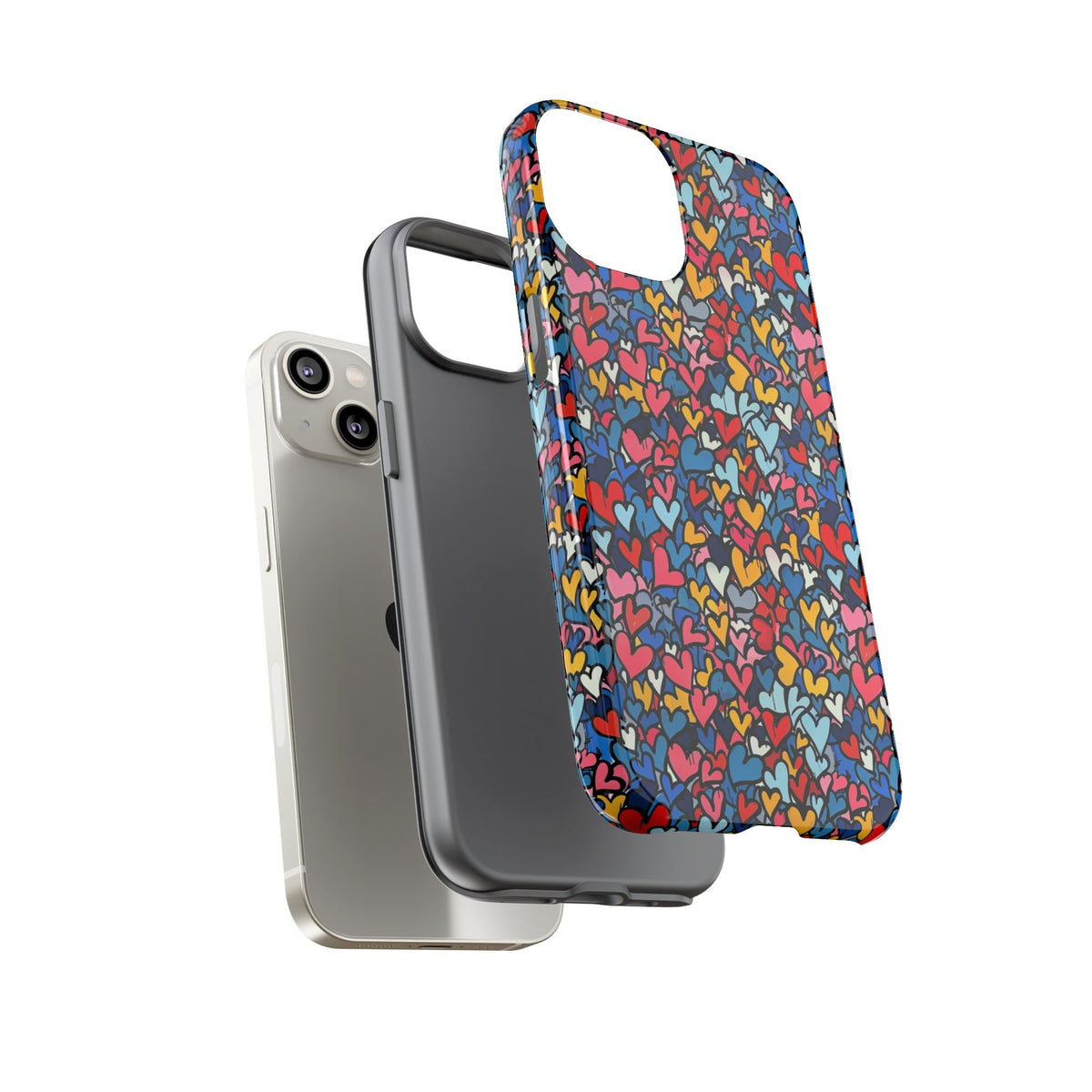 Heart Pattern Phone Case – Stylish & Loving Design for Your Device 820