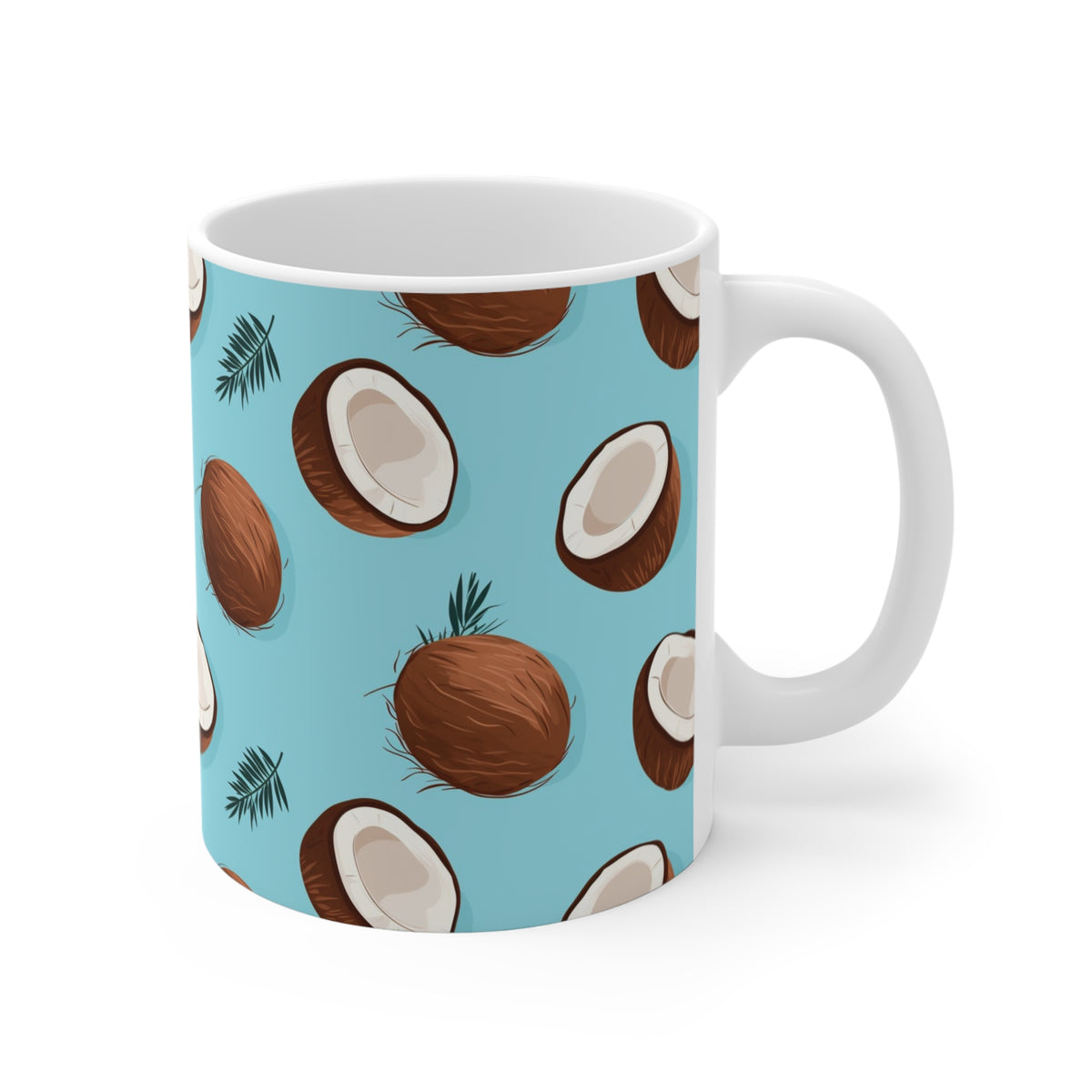 Vibrant Infinite Fruit Pattern Coffee Mug - Unique Ceramic Drinkware 1027