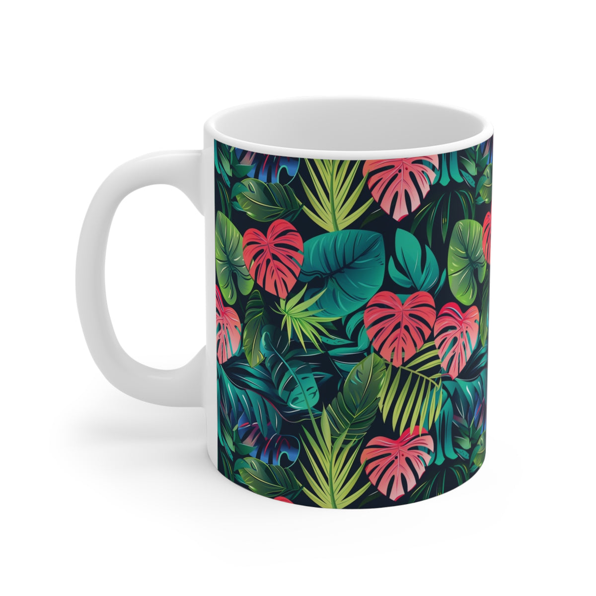 Colorful Heart Design Coffee Mug - Endless Love Pattern Ceramic Cup 821
