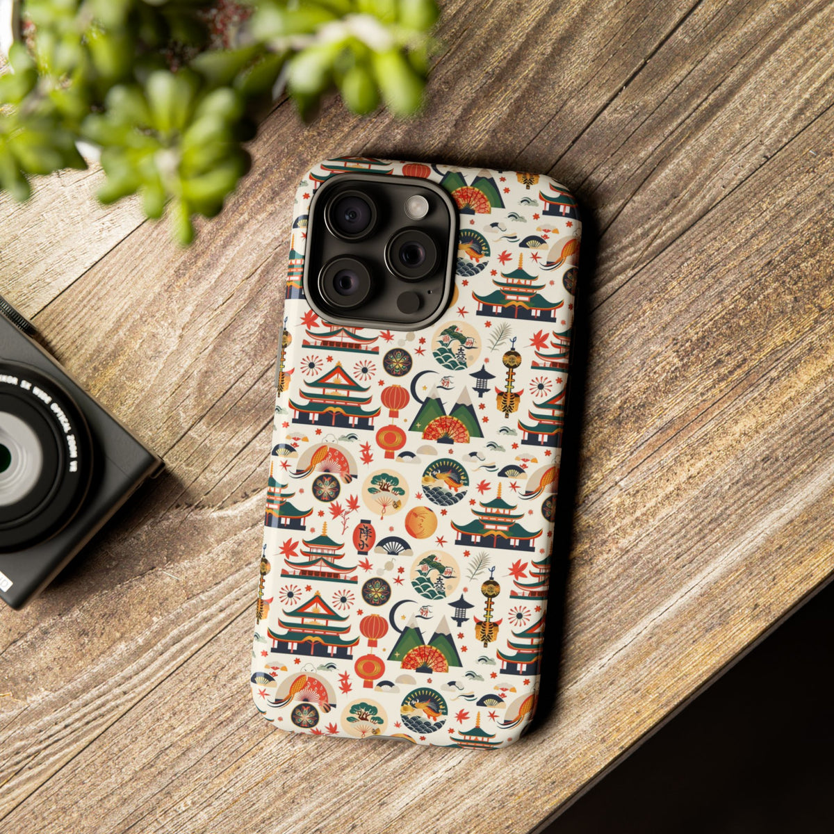 Japanese Pattern Phone Case – Elegant & Timeless Design for Your Phone 068