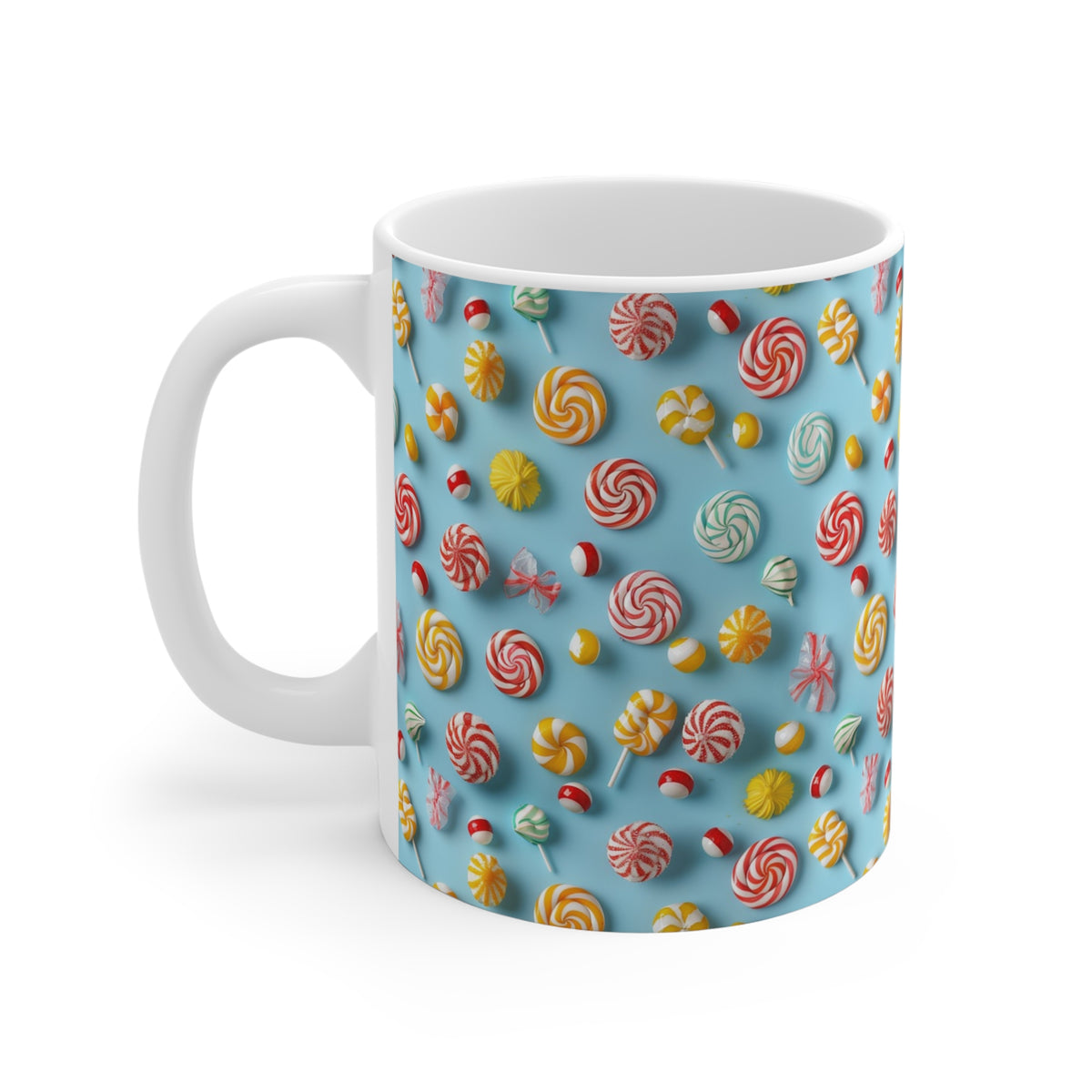 Colorful All-Over Candy Theme Coffee Mug Fun Ceramic Drinkware 239