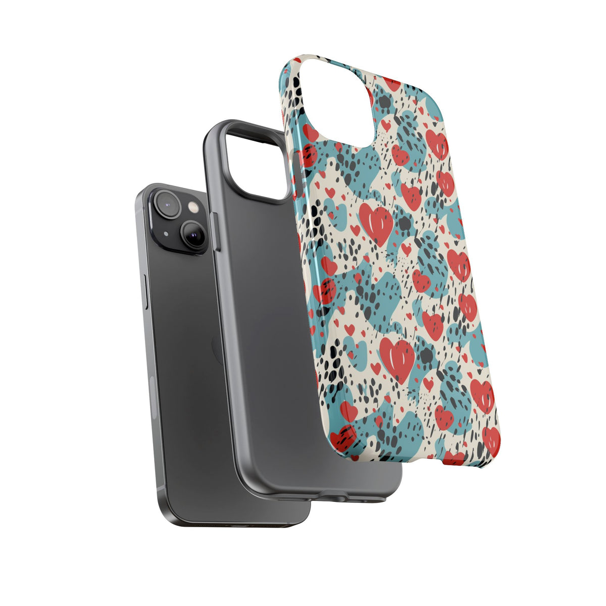 Heart Pattern Phone Case – Stylish & Loving Design for Your Device 822