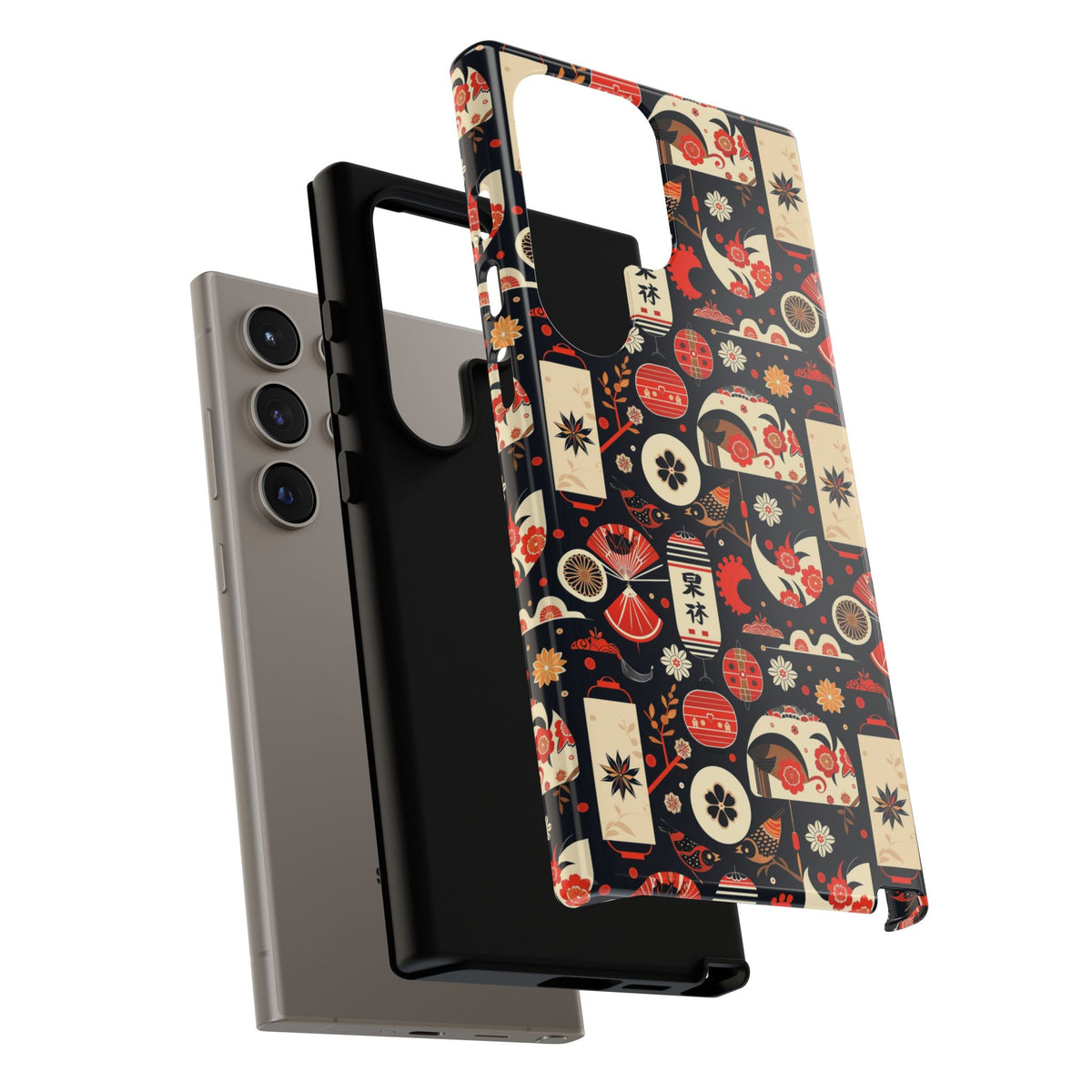 Japanese Pattern Phone Case – Elegant & Timeless Design for Your Phone 069