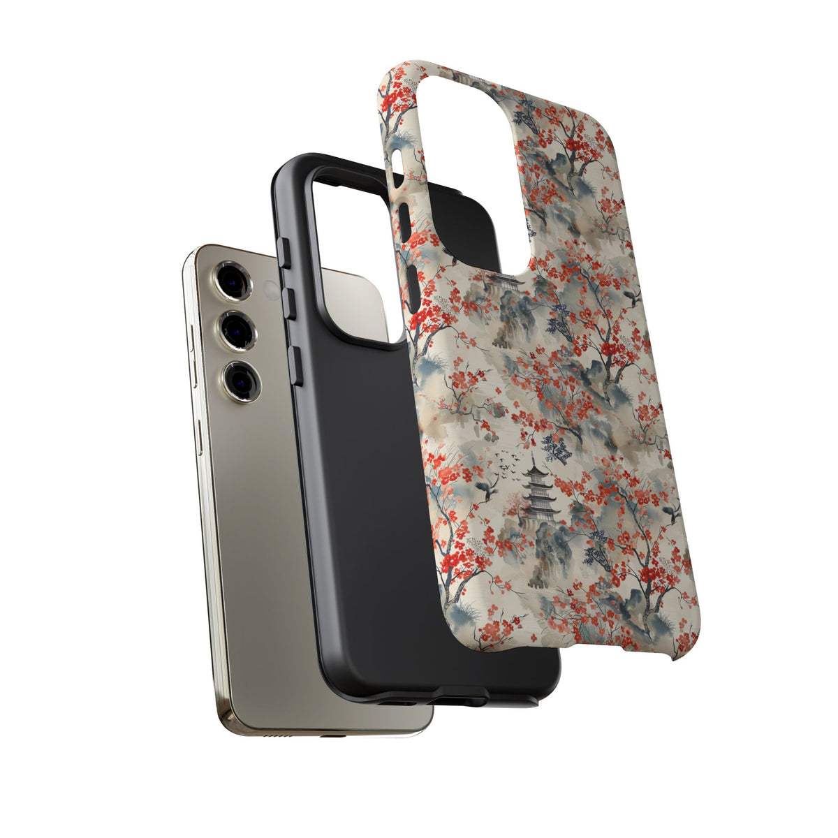 Japanese Style Pattern Phone Case - Elegant & Protective Cover