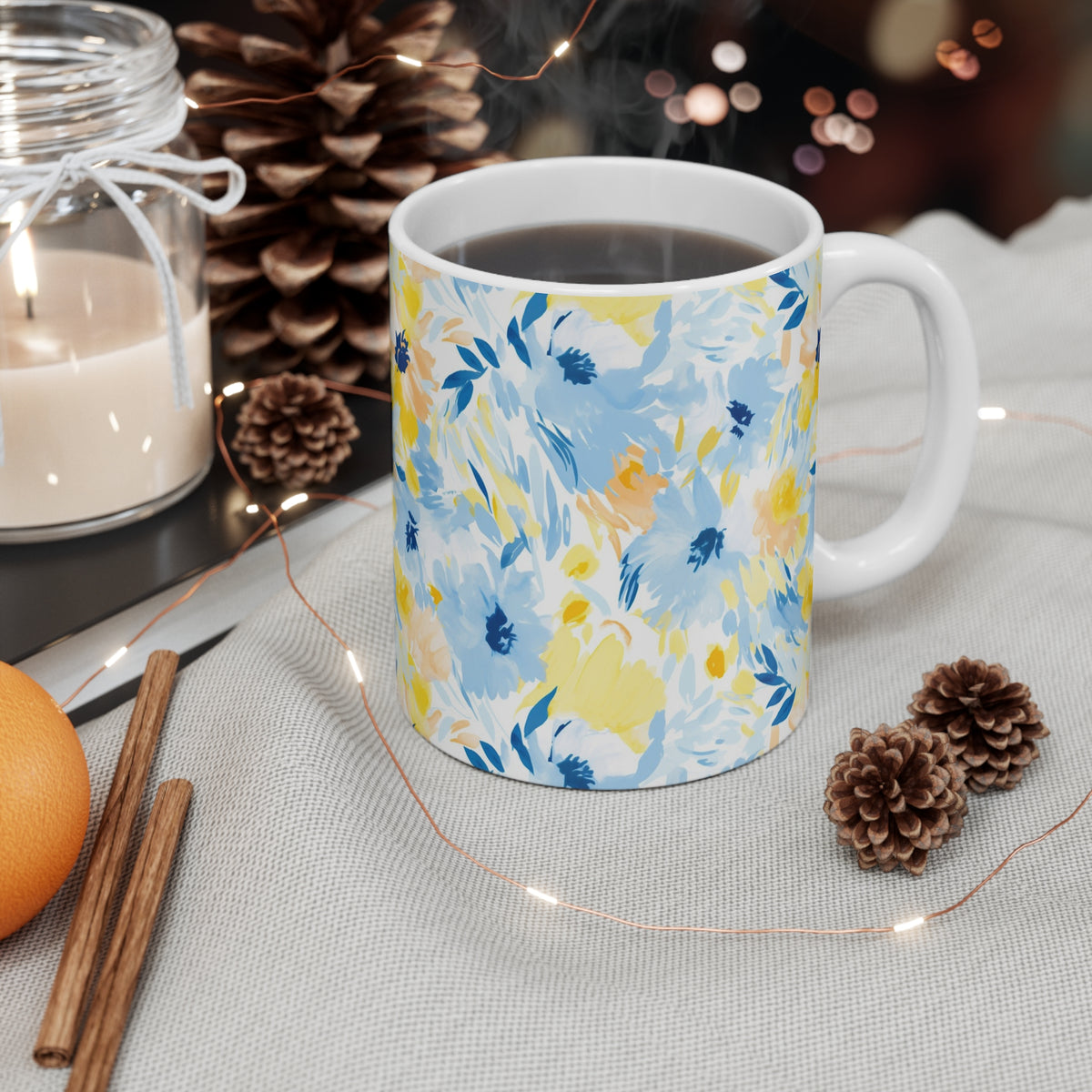 Various Watercolor Design All Over Coffee Mug – Unique Artistic Ceramic Coffee Cup 122