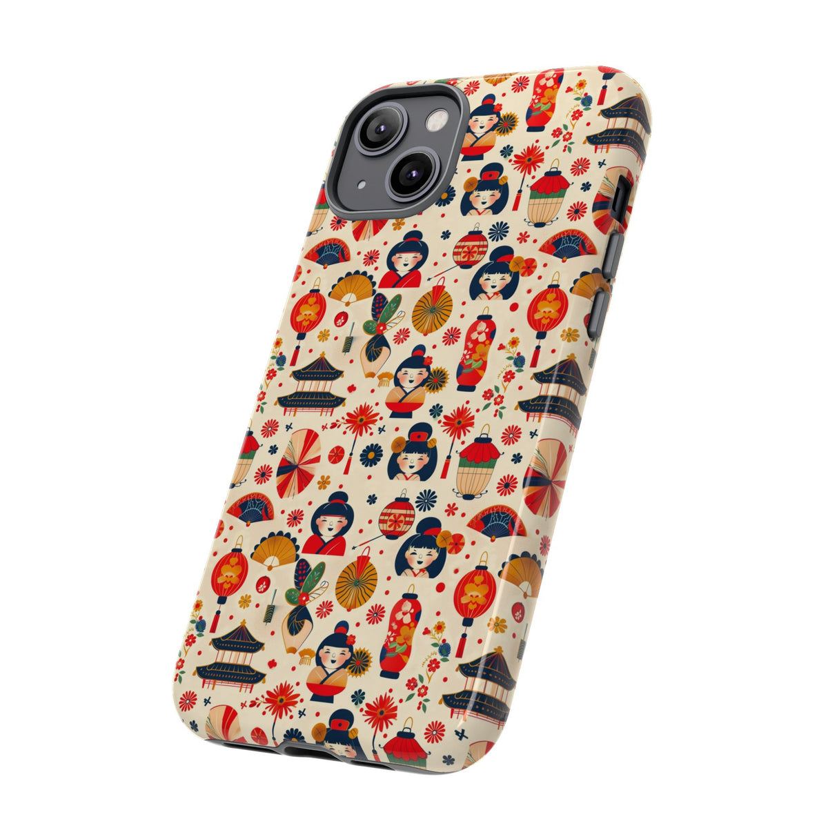 Japanese Pattern Phone Case – Elegant & Timeless Design for Your Phone 090