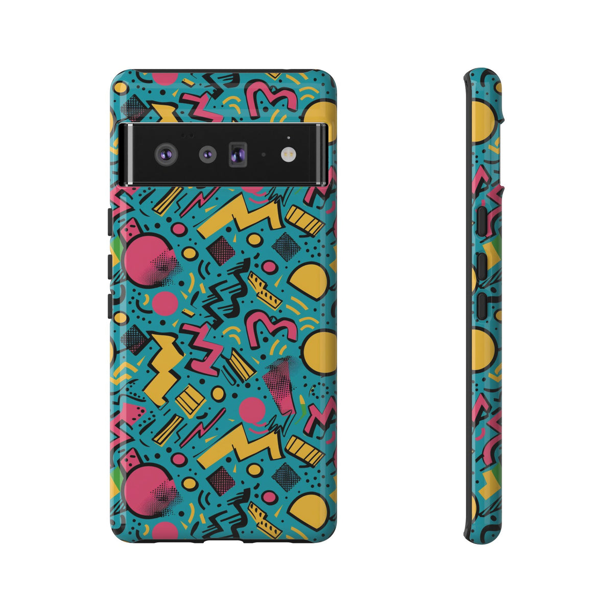 90s Themed Seamless Pattern Phone Case – Embrace Retro Style and Protection 253