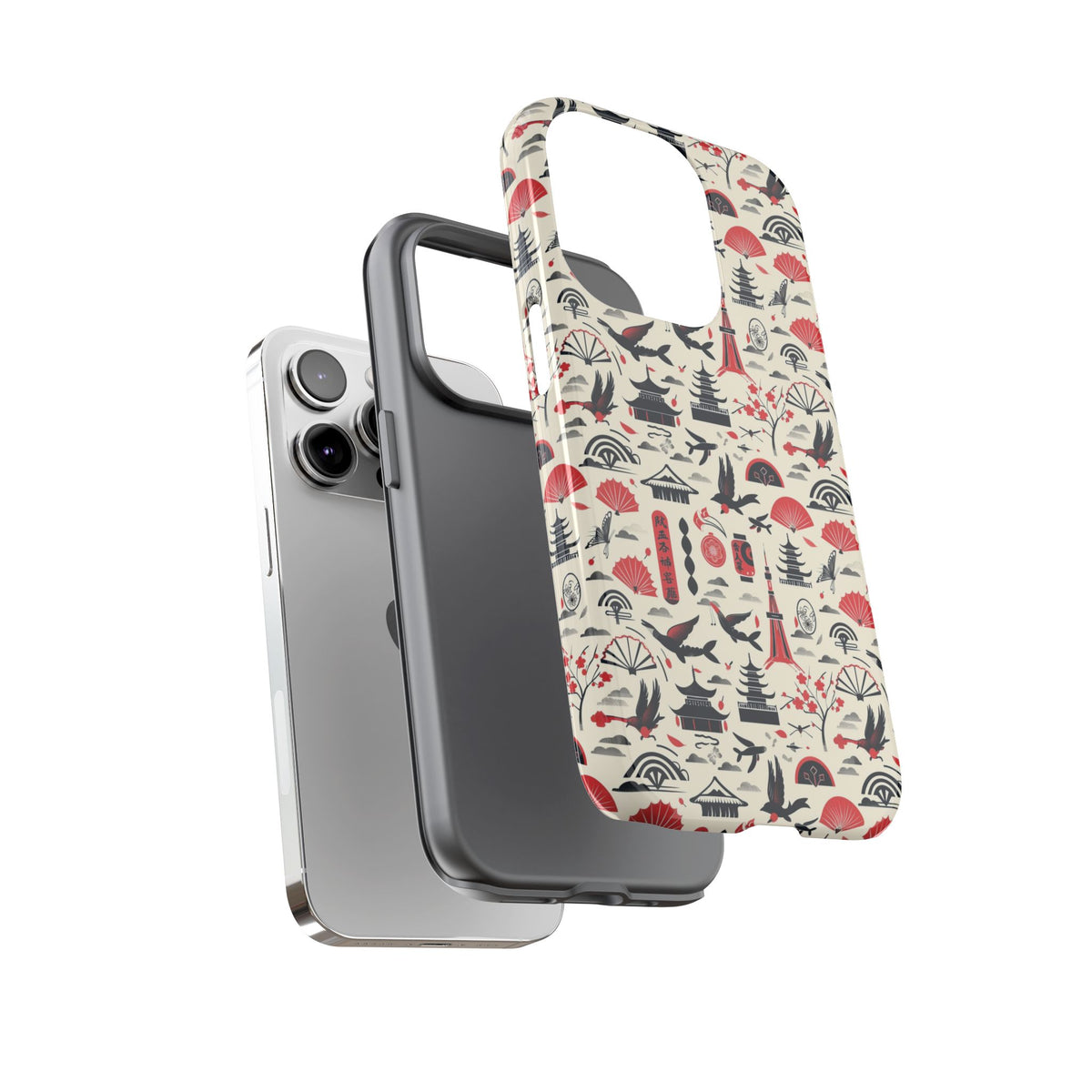 Japanese Pattern Phone Case – Elegant & Timeless Design for Your Phone 067