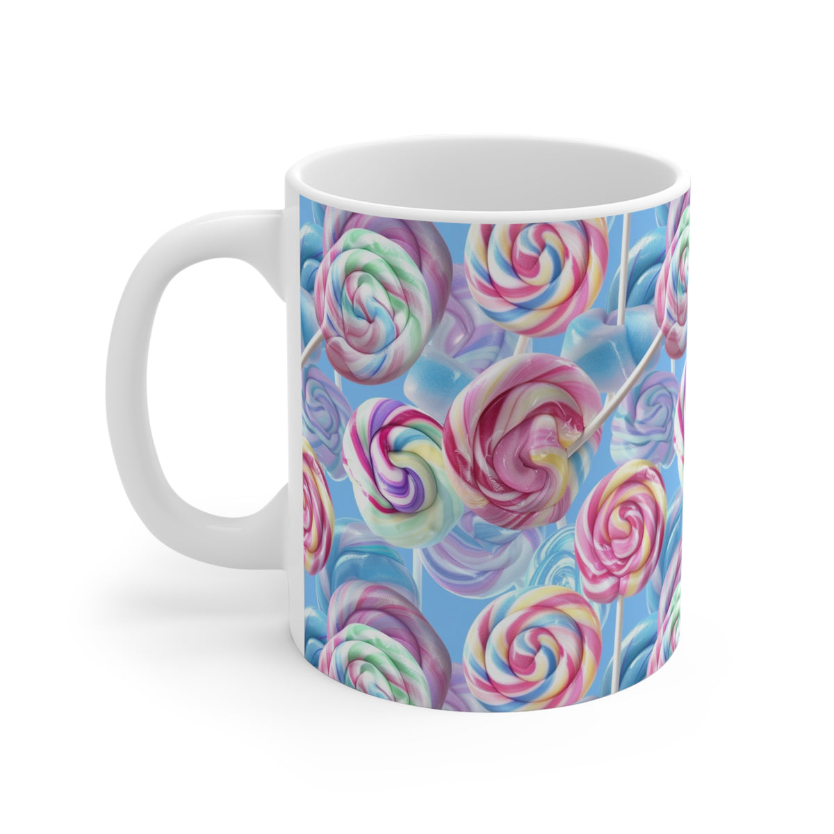 Colorful All-Over Candy Theme Coffee Mug Fun Ceramic Drinkware 015